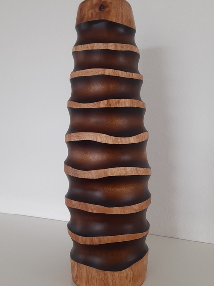 Thailand Other - Hand-made Wooden teak vase from Thailand